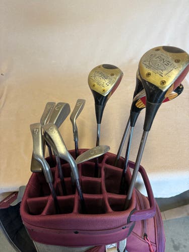 Men's Ping Eye 2 Right Handed Clubs (Full Set) Uniflex 11 Pieces (Used)