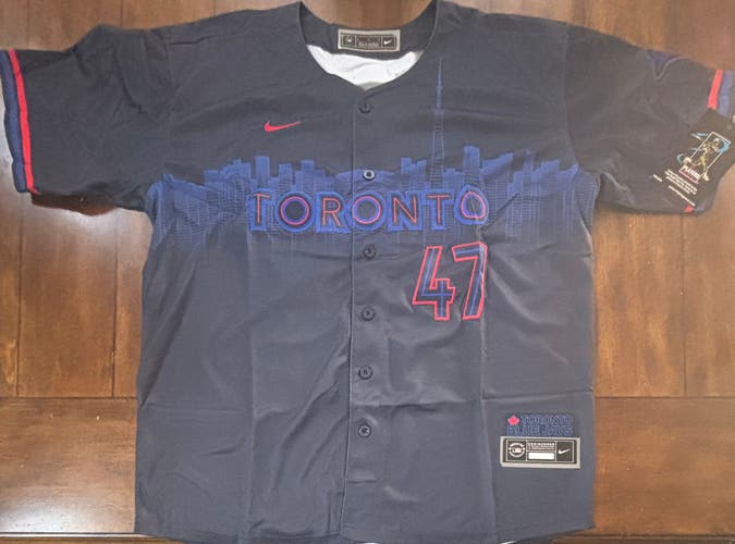Toronto Blue Jays City Connect Addison Barger Jersey Adult Large NWT.