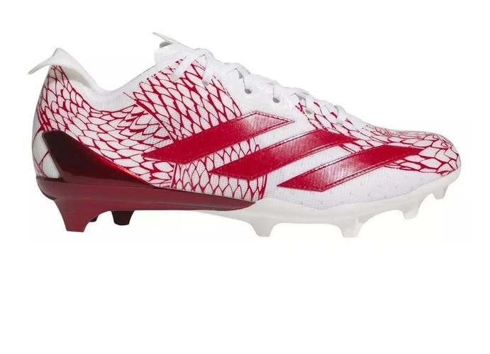 new men's 11 Adidas Adizero Electric White red (snakeskin) Football Cleats IH8571