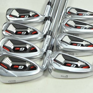 LEFT HANDED Ping G410 4-W,UW Iron Set Stiff Flex Black Dot AWT 2.0 Steel #200668