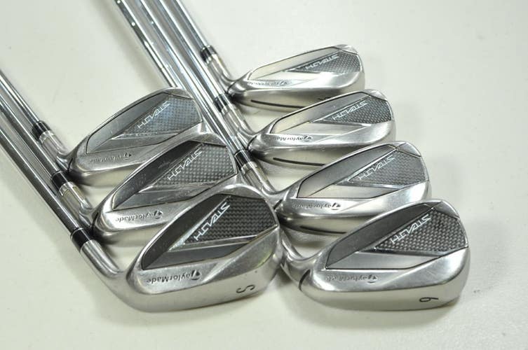 TaylorMade Stealth 6-PW,AW,SW Iron Set Stiff Flex Right KBS MAX MT Steel #200396