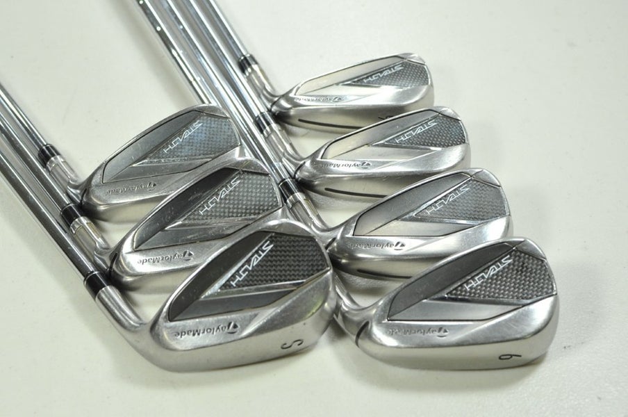 TaylorMade Stealth 6-PW,AW,SW Iron Set Stiff Flex Right KBS MAX MT Steel #200396