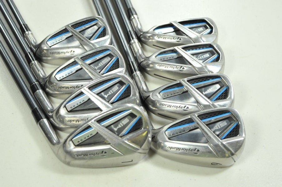 TaylorMade SIM Max OS 6-PW,AW,SW,LW Iron Set Senior Flex Right Graphite # 200190
