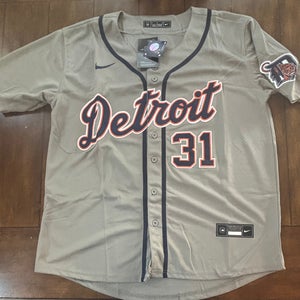 Detroit Tigers Riley Greene Gray Away Jersey Adult Medium NWT