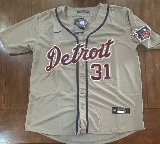 Detroit Tigers Riley Greene Gray Away Jersey Adult Medium NWT
