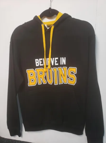 NEW- Boston - Believe In Bruins - Black Hoodie- Small