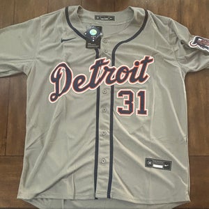Detroit Tigers Riley Greene Gray Away Jersey Adult Large NWT