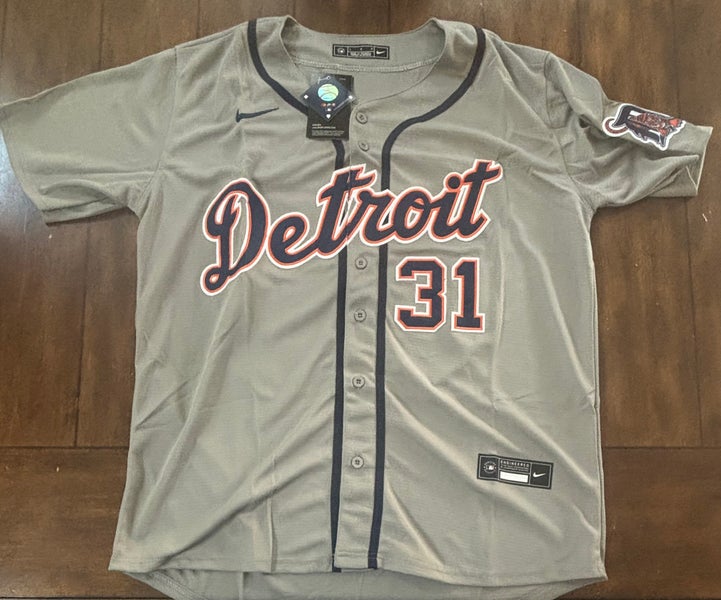 Detroit Tigers Riley Greene Gray Away Jersey Adult Large NWT