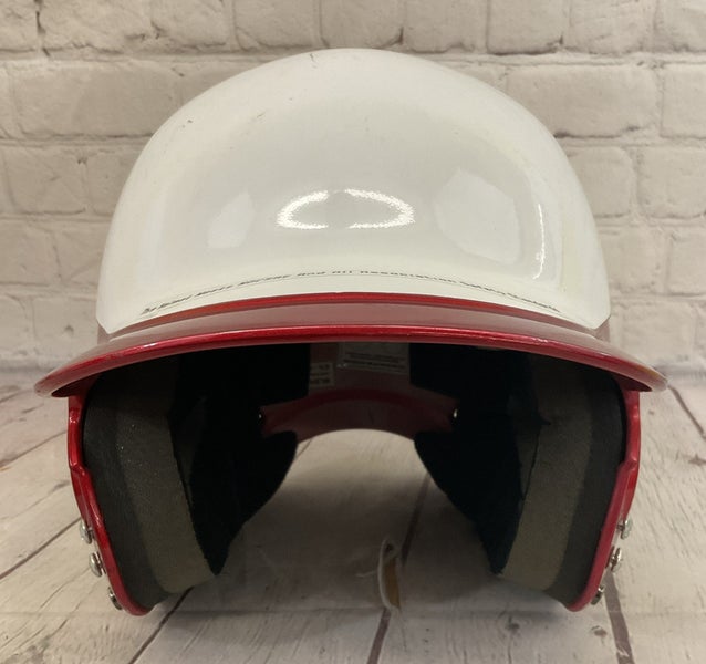 Worth WLBHJR Youth Baseball Helmet Gloss White Red 6 1/4 - 6 7/8
