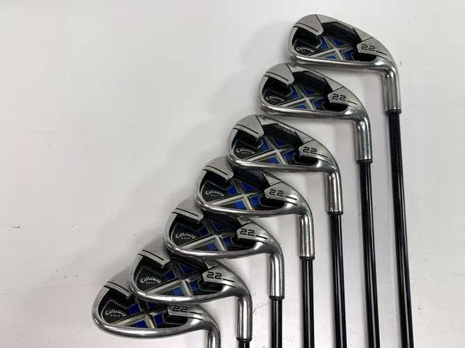 Callaway X-22 Iron Set 5-PW+GW Senior Graphite Mens RH