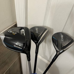 TaylorMade Qi10 Driver 10.5* & 3&5FairWayWood Stiff Flex Right Handed