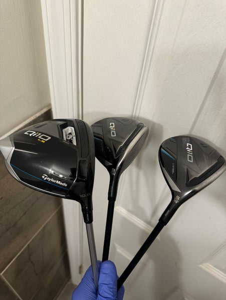 TaylorMade Qi10 Driver 10.5* & 3&5FairWayWood Stiff Flex Right Handed
