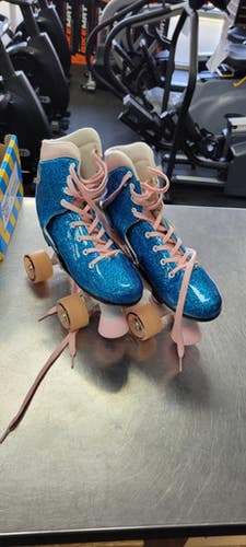 Used CIRCLE 2-6 Junior Roller Quad Skates Royal Blue Adjustable 11497-S000150987