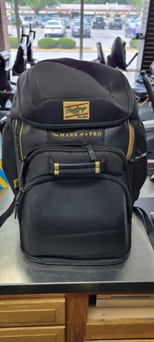 Used Rawlings MARK OF A PRO GOLD BB/SB Player Backpack Black 11497-C000150992