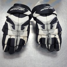 Used Brine 8 INCH Lacrosse Gloves Junior Black 8" 11497-S000150970