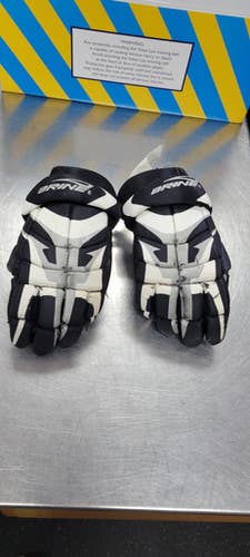 Used Brine 8 INCH Lacrosse Gloves Junior Black 8" 11497-S000150970