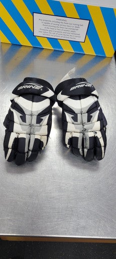 Used Brine 8 INCH Lacrosse Gloves Junior Black 8" 11497-S000150970
