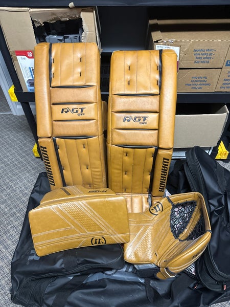 35" +1.5  Warrior Ritual Retro Tan Goalie Full Set (Used)