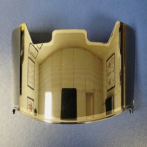SILVER/CHROME PLATED FOOTBALL VISOR – Universal Fit , Eye Shield W/Quick Clips