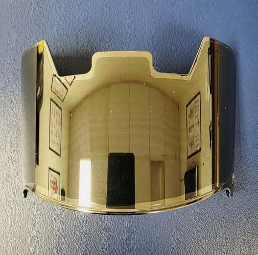 SILVER/CHROME PLATED FOOTBALL VISOR – Universal Fit , Eye Shield W/Quick Clips