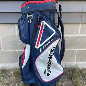 TaylorMade Golf Cart Bag 15 Way USA Blue White Red