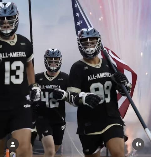 New Balance All America lacrosse game team shooter shirt S small mens NEW