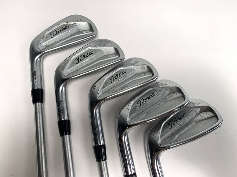 Titleist 620 CB Iron Set 5-9 KBS C-Taper Stiff Plus Steel Mens LH Midsize Grips