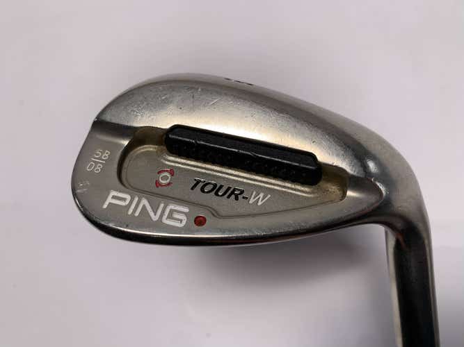 Ping Tour-W Brushed Silver Lob Wedge LW 58* Red Dot 1* Flat AWT Stiff RH