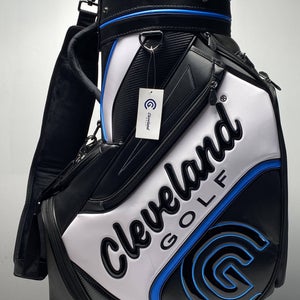 Cleveland Golf CG Staff Bag Black 6-Way Divide Single Strap Golf Bag