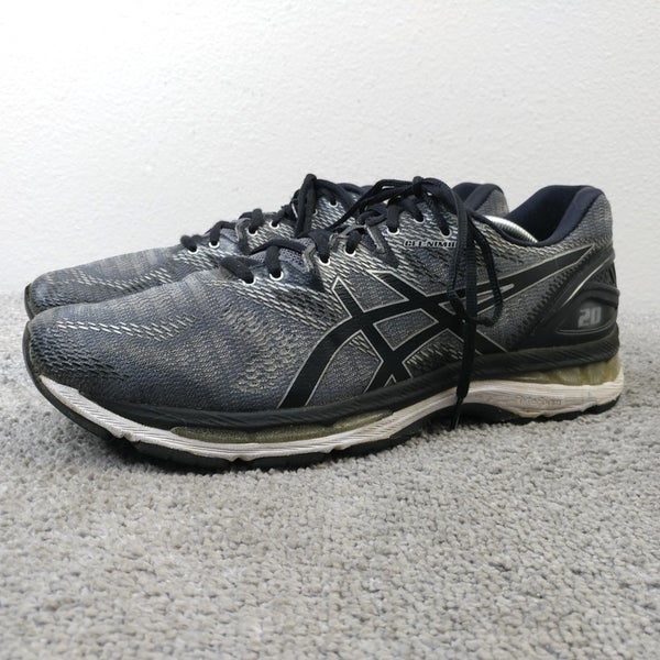 Asics Gel Nimbus 20 Mens Size 12 Running Shoes Gray Sneakers Low Top T800N
