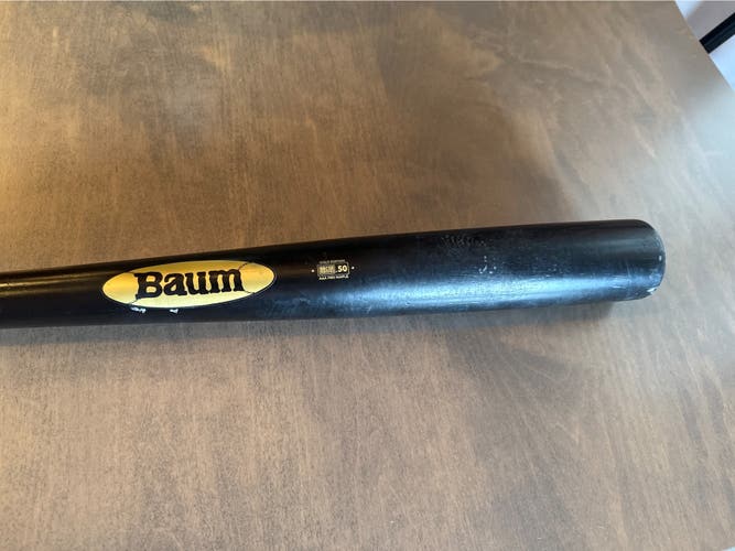 Used Baum Bat Gold Stock Pro Standard Maple Wood Baseball Bat: BBMSGSTKPRO3-BK