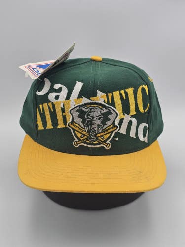 NEW Vintage Rare Oakland Athletics MLB Sports Sample Hat Spellout Cap Snapback