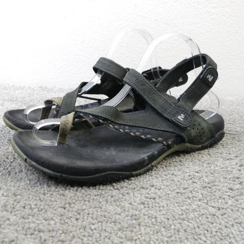 Merrell Siena Womens Size 9 Sandals Black Gray Strappy Sport Shoes