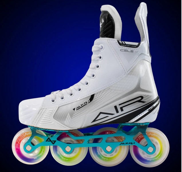 New Hockey Player Skates (Inline) - Alkali Cele Air - FREE CONUS SHIPPING + Bonus Item