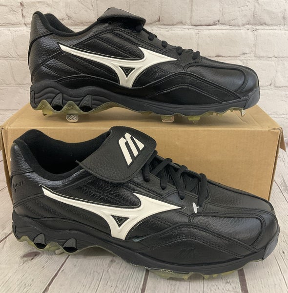Mizuno FB43LBK Men's 9-SPIKE Classic Low G3 Metal Baseball Cleats Black US 9.5