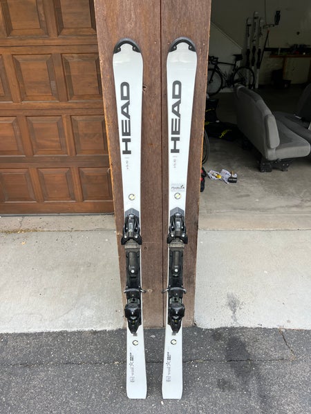 Women's 2021 Racing 156 cm HEAD World Cup Rebels e.SL Skis With Bindings Max Din 16 (Used)