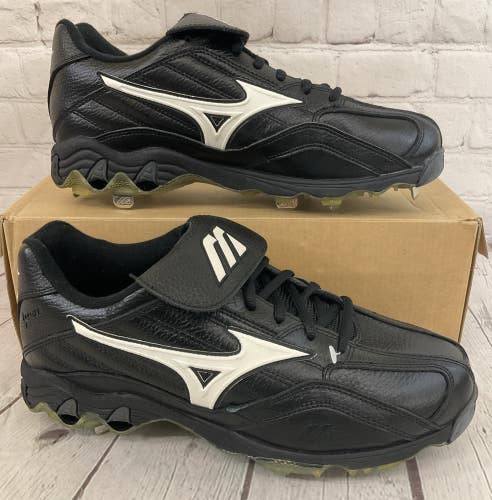 Mizuno FB43LBK Men's 9-SPIKE Classic Low G3 Metal Baseball Cleats Black US 7.5
