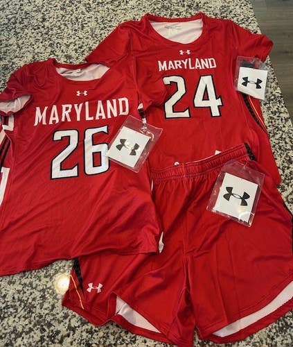 Under Armour UMD Marland team lacrosse uniform & jersey NEW womens
