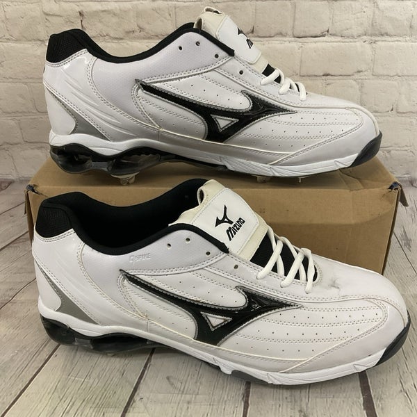 Mizuno 320322.0090 Mens 9-SPIKE Classic Low G5 Metal Baseball Cleats White US 15
