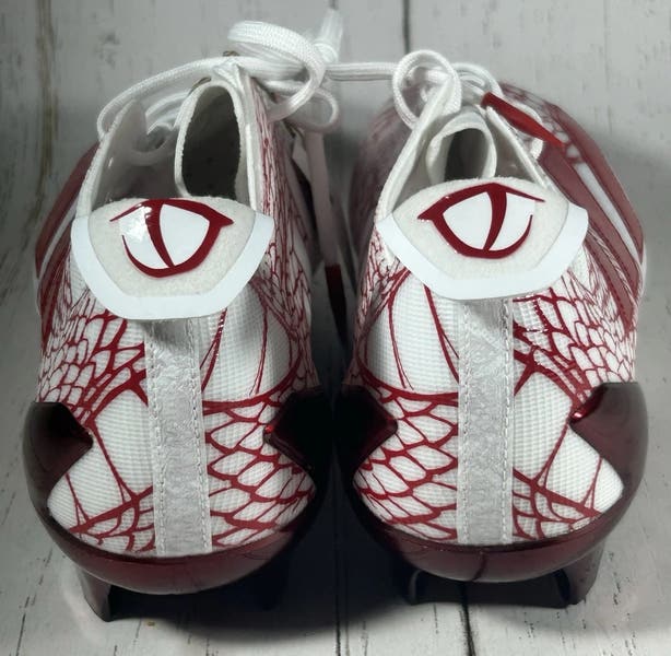 adidas Adizero Football Cleats Mens 15 White Red Serpent Graphic IH8571 Sz 10 Men - Adidas Adizero Electric Snake White Red Football  main image 4