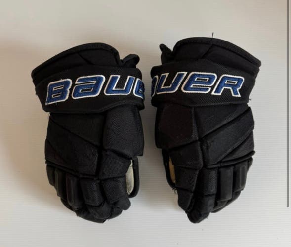 Lincoln Stars USHL Bauer Pro Stock 14” Gloves Black And Blue