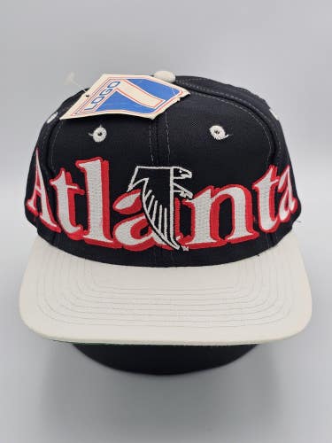 NEW Vintage Rare Atlanta Falcons 1990s Spellout Logo 7 NFL Sports Hat Snapback