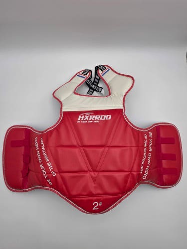 Taekwondo Chest Guard HXRROO Reversible Sparring Protector Size 2 (New)