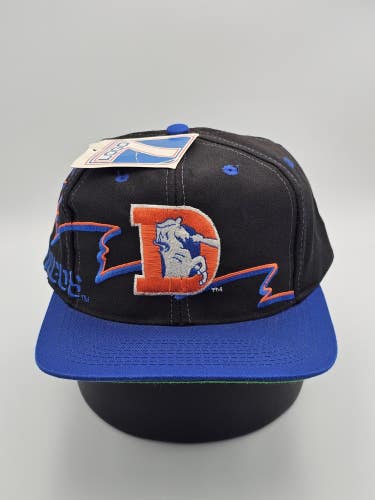 NEW Vintage Denver Broncos NFL Sports Logo 7 Vtg Hat Cap NWT Black Snapback