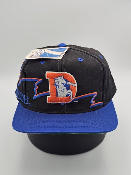 NEW Vintage Denver Broncos NFL Sports Logo 7 Vtg Hat Cap NWT Black Snapback