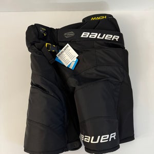 New Black Senior Bauer Supreme Mach Hockey Pants