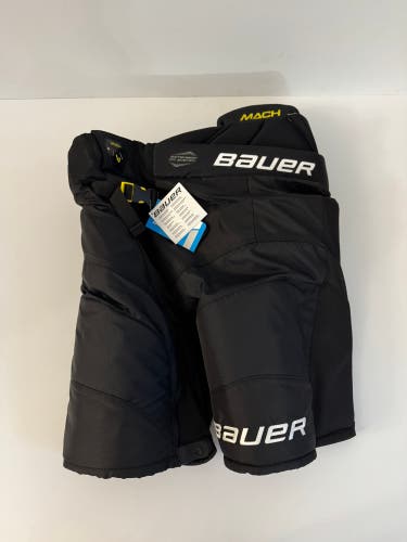 New Black Senior Bauer Supreme Mach Hockey Pants