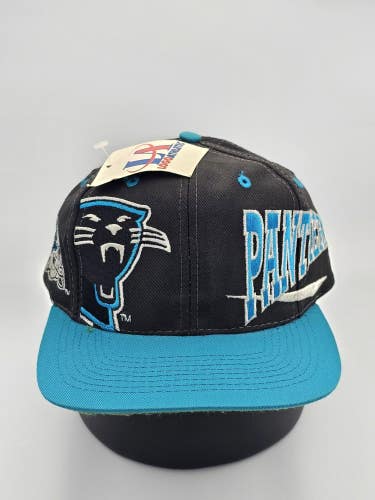 NEW Vintage Carolina Panthers 1990s Logo Athletic Big Logo NFL Hat Vtg Snapback