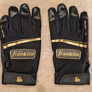 Franklin (Used) MLB Classic One LT adult batting gloves, black, XL