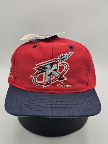 NEW Vintage Houston Rockets NBA Sports Logo 7 Twill Plain Logo Hat Vtg Snapback
